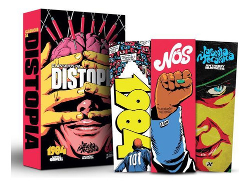 Box Clássicos Da Distopia, De Orwell, George / Burgess, Anthony / Zamiatin, Ievgueni., Vol. 3. Editorial Aleph, Capa Mole, Edição 2021-04-15 00:00:00 Em Português
