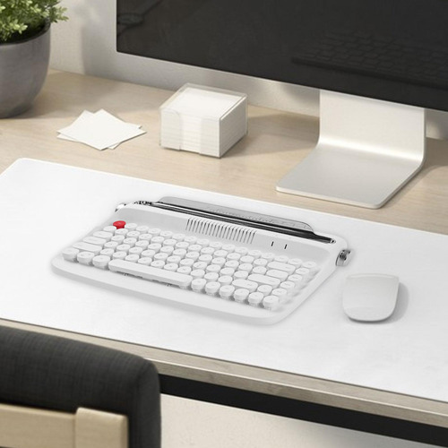 Teclas Redondas Retro Teclado Mecânico 84 Teclas Branco