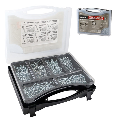 Weston (st-5-152-220) Juego De Tornillos Madera 700 Pzas