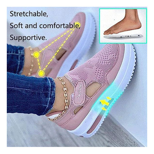 Zapatillas Deportivas Informales De Malla Transpirables Y A