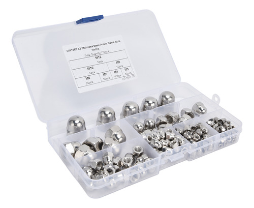 Caps Nuts, 170 Unidades, Tuercas De Acero Inoxidable 304 Con