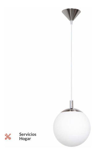 Lámpara Colgante Rondo 1 Luz E27 20cm Blanco Envío Ya