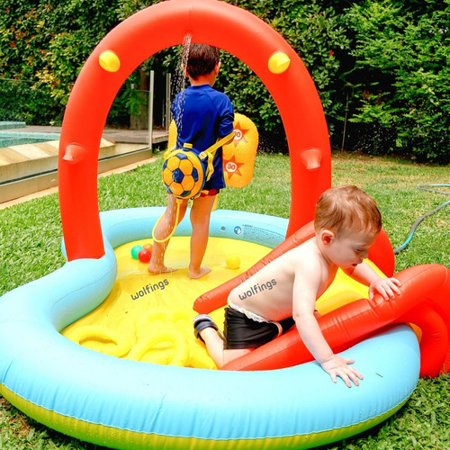 Imagen 3 de 10 de Pileta Inflable Bebes Grande Infantil Tobogan Juego Niños