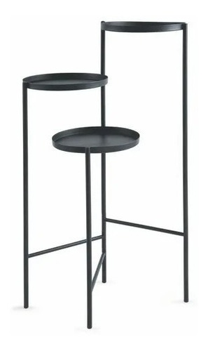 Imagem 5 de 8 de Mesa Decorativa De Apoio Preta Tendência Código- 11037 Mart