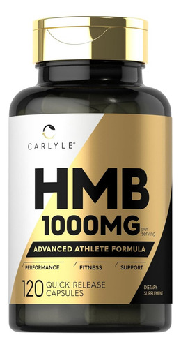 Suplemento Hmb 1000mg Carlyle Con 120 Capsulas Hecho En Usa Sabor S/n