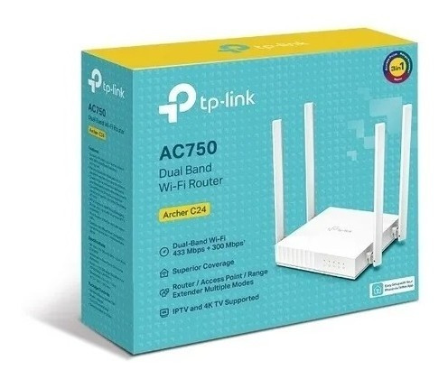 Tp-link Ac 750 Archer C24 Router Doble Banda Wireless *itech