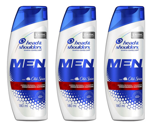 Pack Shampoo Head & Shoulders Men Old Spice 180 Ml