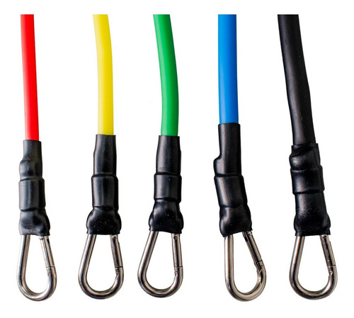 Ligas Resistencia Elastica Kit 11pz Ejercicio Fuerza Fitness Color 1128c - Azul