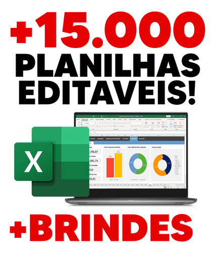 Planilha De Gastos Diarios  Pack15 K Excel 100% Editável