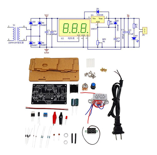 Kit Regulador De Voltaje Ajustable 110v A Dc125-12v Fácil