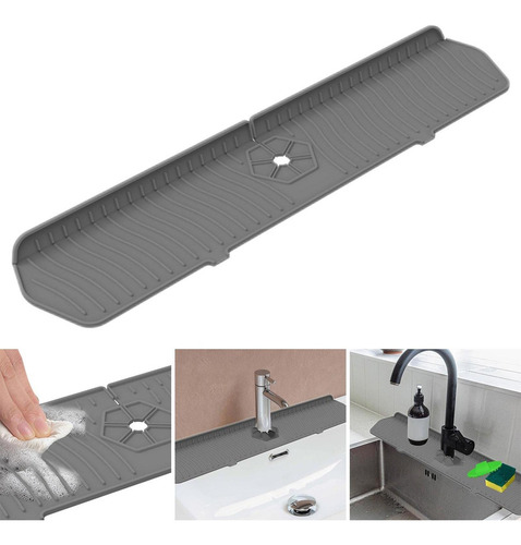 . Alfombrilla Para Grifo De Fregadero Protector Para Gris