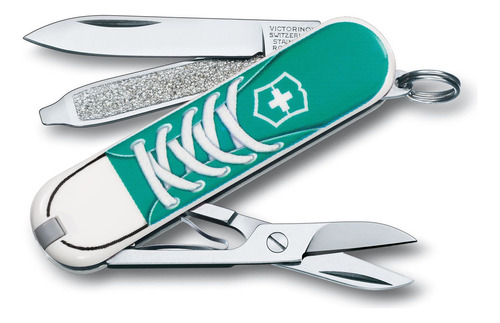 Navaja Victorinox Classic Sd Swiss Army Knife Sneakers 2012 Color Verde