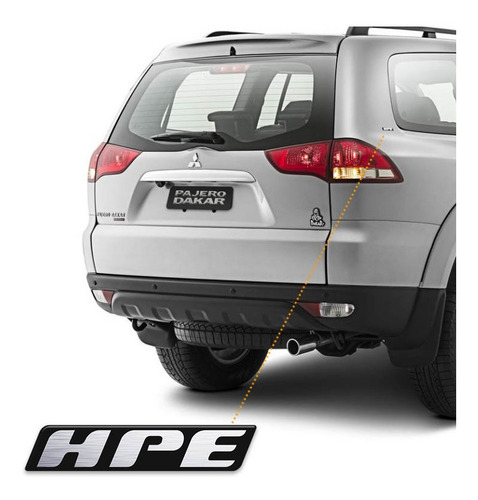 Kit Emblemas Mitsubishi Pajero Dakar Hpe Di-dh 2014 Resinado