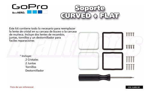 Lente De Repuesto Carcasa Buceo Hero3 Hero4 Gopro Avant