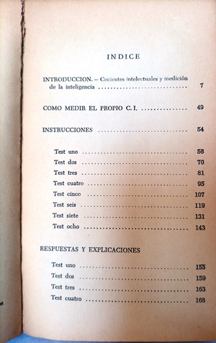 Libro, Conoce Su Cociente Intelectual?, H. J. Eysenck (Usado)