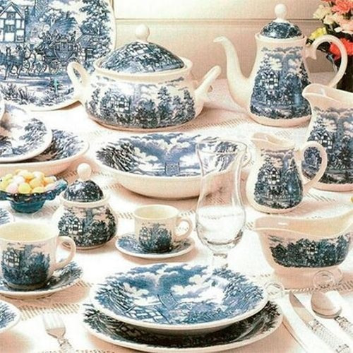 Plato hondo con estampado de escenas en inglés de 21,5 cm 1 unidad Oxford