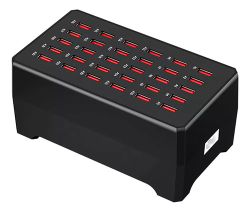Estação Carregamento Inteligente Profissional 30 Portas Usb Cor Preto