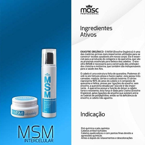 6 Reconstrução Capilar Shampoo + Máscara 250g Masc Prof