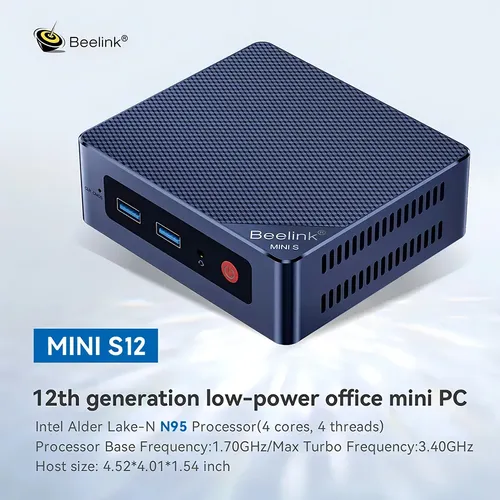 Mini Pc Beelink Mini S Processador Intel Lake N95 256gb 8gb