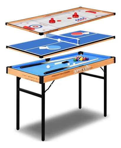 Serenelife Mesa De Juego Múltiple 4 En 1, Juegos De Arcade.