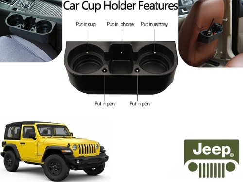 Porta Vasos Con Porta Celular Jeep Wrangler Sport 2014