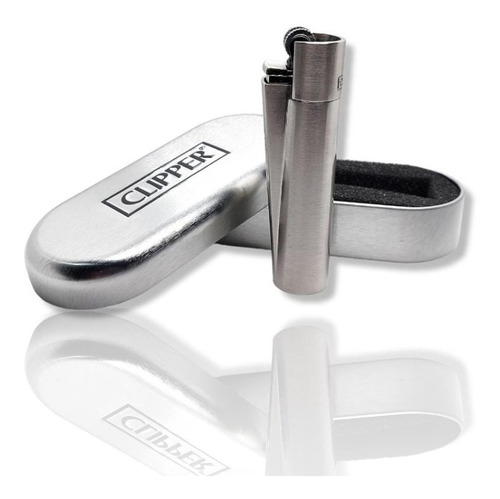 Clipper Metalico Plata Mate / Estuche / Envio Gratis