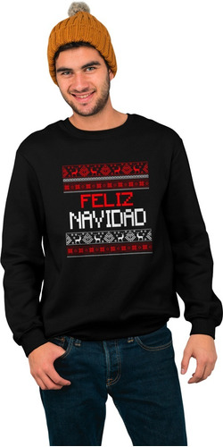 Sudadera Suéter Ugly Feo Frase Feliz Navidad Unisex 