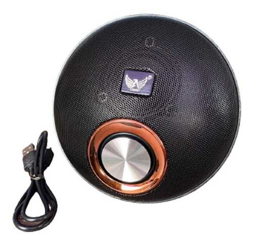 Caixa De Som Portatil Sem Fio Speaker Bluetooth / Radio Fm Cor Preto C/ Rose