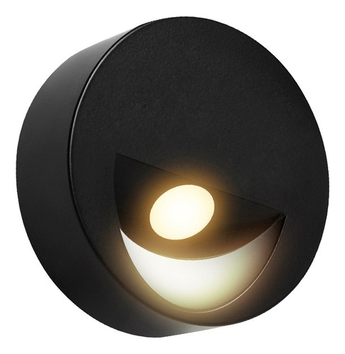 Lampara Led De Cortesía Escalera para Sobreponer En Pared 3w Color Negro Nuit Illux ML-2304