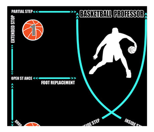 Tapete De Baloncesto Para Niños Y Adultos, Línea Azul