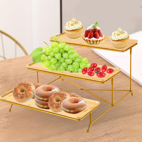 Bandeja Para Servir De 3 Niveles, Juego De Exhibición De