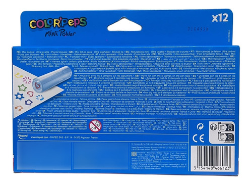 Maped Color Peps Mini 12 Pack- Marcador De Arte