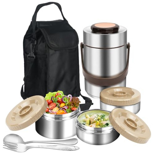 Thermos For Hot Food, 3 Tier 67oz Caja De Almuerzo Z43dd