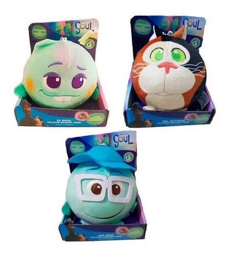 Combo X 3 Personajes Peluche Memory Foam Soul Mini 10cm 8515