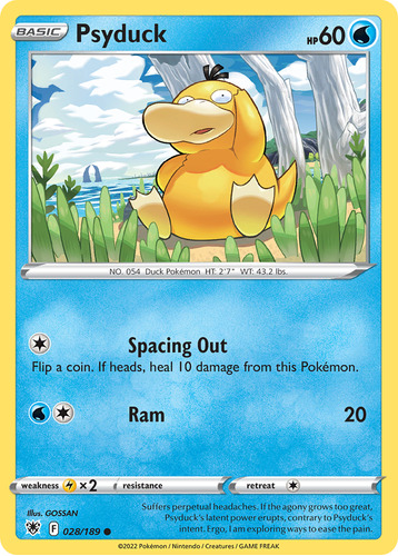 Psyduck 28/189 Carta Pokemon Astral Radiance Sword & Shield