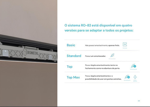 Sistema Deslizante Ro82 Kit 15/40kg Standard 1 Amortecedor
