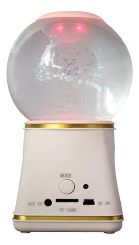Bocina Bluetooth Led Bola Magica Color Blanco