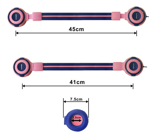 Simolio Paquete De 2 Auriculares Para Niños Con Micrófono, Y