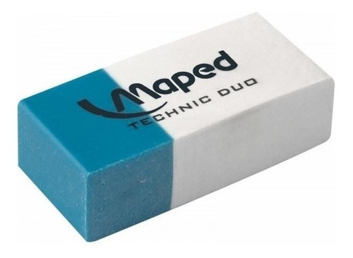 4 Gomas Maped Technic Duo Azul Y Blanca