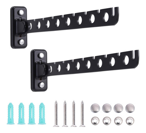 Perchero De Pared Para Colgar Ropa Cottage Life, Negro
