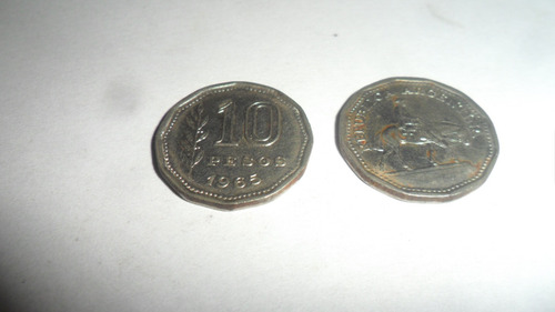 Moneda Argentina 10 Pesos 1965 ( El Resero) (Usado)