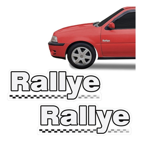 Imagem 1 de 5 de Emblema Adesivo Rallye Vw Gol 2005 Idêntico Original Portas