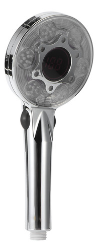 Cabeça De Chuveiro G1/2in Digital Led De 3 Cores Com Tempera
