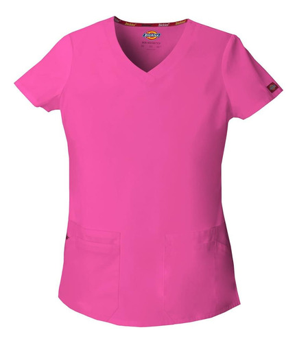 Camiseta Exfoliante Dickies Jr Fit Con Cuello En V Para Muje