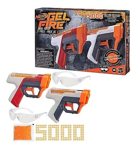 Nerf Gelfire 5000 Dual Wield 2 Pistolas Con Lentes