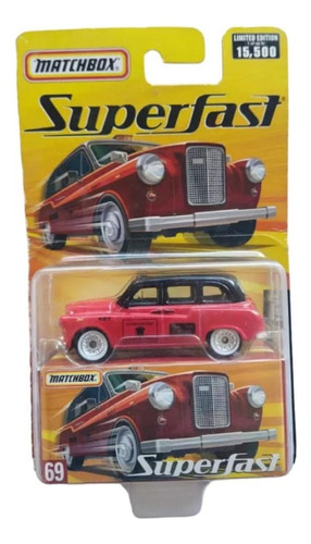  Matchbox 2005 Superfast 69 London Taxi Red Limited Edition 