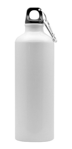Botella Sublimable Aluminio Blanca 750ml Con Mosquetón