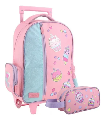 Compre Mochila Escolar Para Niñas Con Monedero A Juego, Mochila