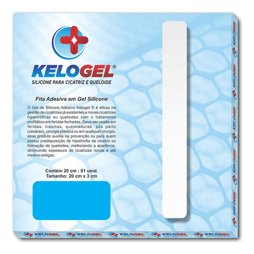 Adesivo Em Gel De Silicone Para Cicatriz 20cmx3cm Kelogel