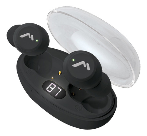Audífonos True Wireless Mitzu Tapa Transparente Mh-9115bk